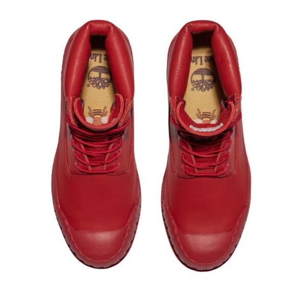 Timberland Bee Line Women's Premium Waterproof Rubber Toe Boots Red NEW IN BOX - Picture 4 of 6